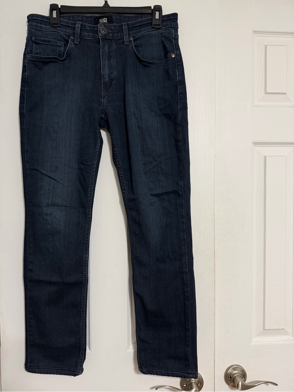 Paige Lennox straight leg dark wash jeans women’s size 31 stretch